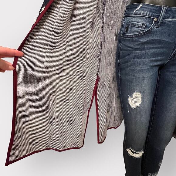 Antthony Original NWT Womens Open Front Jacquard Duster Cardigan sz S M NEW - Picture 4 of 12
